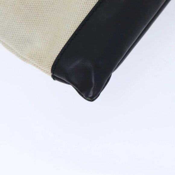 BALENCIAGA Clutch Bag Canvas White Black Silver 373840 Auth bs17958 - Picture 3 of 15